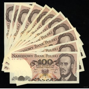 Poland, 11 x 100 gold, 1.06.1979, 1.06.1982