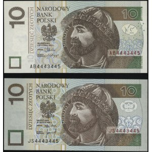Poland, 2 x 10 gold, 25.03.1994 and 5.01.2012