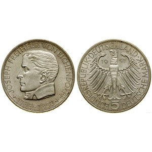 Germany, 5 marks, 1957 J, Hamburg