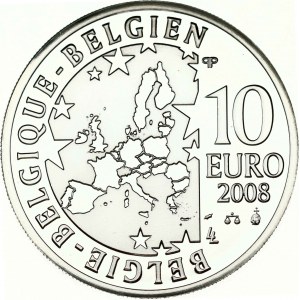 Belgium 10 Euro 2008 100th Anniversary of Maurice Maeterlinck's play 'L'oiseau bleu' - Blue Bird