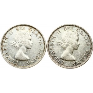 Canada 1 Dollar 1961 & 1962 Lot of 2 coins
