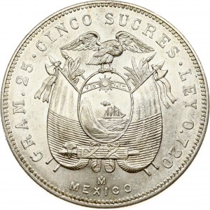 Ecuador 5 Sucres 1943 Mo