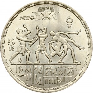 Egypt 5 Pounds 1404 (1984) XXIII Summer Olympics