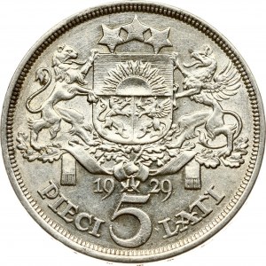 Latvia 5 Lati 1929