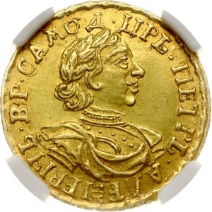 Russia 2 Roubles 1718 L (R2) NGC AU 58 ONLY 1 COIN IN HIGHER GRADE