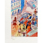 Edward Dwurnik (1943 - 2018), New Town Square, inking, edition 50/100