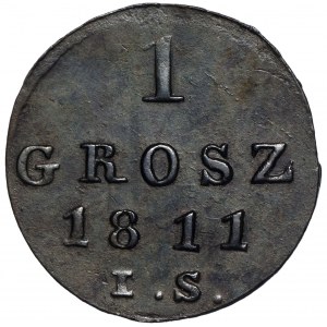 1 grosz 1811 I.S. - piękny detal