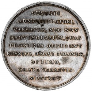 Polska, Medal Franciszek Buxhovden Warszawa 1795 - rzadkość