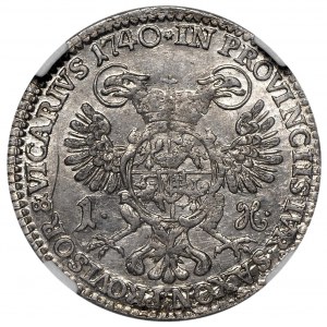 August III Sas, Grosz wikariacki 1740 Drezno