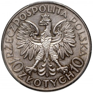 II RP, 10 złotych 1933 Sobieski - PCGS AU55