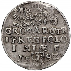 Zygmunt III Waza, Trojak 1592 Olkusz - nieopisany