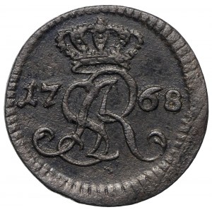 Poniatowski, Szeląg 1768 G - mały monogram