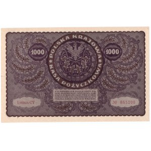 II RP, 1000 marek polskich 1919 I Seria CT