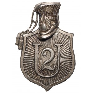 II RP Odznaka 2 Pułku Ułanów Legionowych wraz z dokumentem W. Winkler