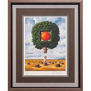 Rafal Olbinski, Eve under the tree I of XX, 2022