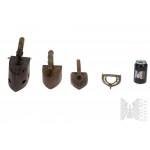 Set of Three Old Irons and Stand