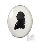 Obrazek - Portret Czarna Sylwetka Mężczyzny w Stroju XVIII-wiecznym