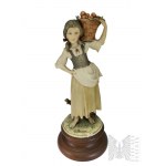 Italy, Florence, 1982. - Set of Signed Giuseppe Armani Collector Figures: Girl with Basket of Peaches, Boy with Basket of Grapes, Boy with Basket of Apples