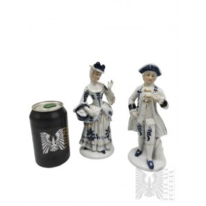 Paar Porzellanfiguren - Mann und Frau im Rokoko/Sentimentalstil
