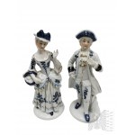 Paar Porzellanfiguren - Mann und Frau im Rokoko/Sentimentalstil