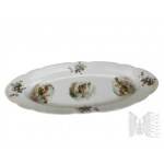 Rybářská sada snů - porcelánový talíř na ryby, porcelánová miska na kaviár (Německo), velký porcelánový talíř