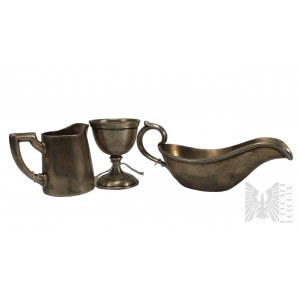 Austria/Niemcy, XIX/XX w. - Zestaw Trzech Platerów: Krupp Berndorf, Hutschenreuther