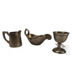 Austria/Niemcy, XIX/XX w. - Zestaw Trzech Platerów: Krupp Berndorf, Hutschenreuther