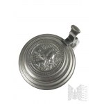 Old Glass Beer Mug with Tin Lid