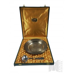 20th century, France - Silver Plate and Spoon Set, J. Piery
