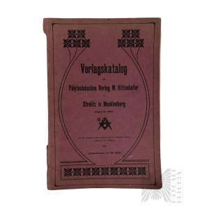 Cesarstwo Niemieckie, 1905 r., Wielkie Księstwo Meklemburgii-Strelitz - Katalog Wydawcy Wydawnictwo Politechniczne M. Hittenkofera, (Polytechnischen Verlag M. Hittenkofer in Sterlitz in Mecklenburg)&nbsp;