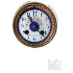 Stone Mantel Clock in Neoclassical Style with Sentimental Motifs