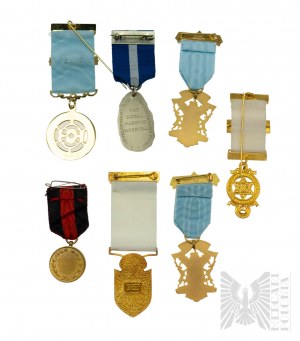 Set of Beautiful Masonic and Other Enamel Badges