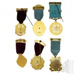 Set of Beautiful Masonic Enamel Badges