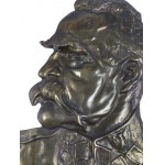 Feliks (Robak) ROBAKOWSKI (1896 - 1980) Large Bas-relief Bust of Marshal Pilsudski