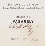 Victor Vasarely (1906 Pécs - 1997 Paríž), Pieseň, 1970