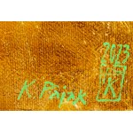 Krzysztof Pająk (b. 1956, Warsaw), Signs on a golden background, 2023