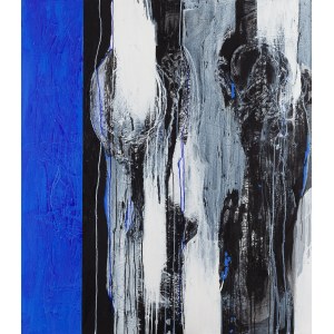 Urszula Wilk (geb. 1959, Dzierżoniów), Blaue Linie, 2017-2022