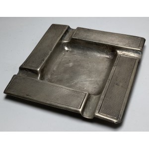 II RP, silver ashtray, Warsaw, before 1939