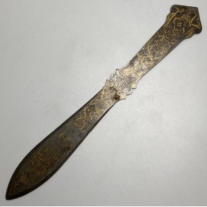 Švédsko, pamětní papírový nůž, 1. polovina 19. století