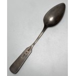 Polish, silver tea spoon with applied cartouche, Gustaw Radke, Warsaw, 1882