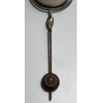 People's Republic of Poland, silver mirror with stone in handle, ZZO, Poznań, 1963-1986