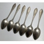 Poland, set of 6 silver coffee spoons Duchy of Warsaw, Hempel Brothers, 1931-1939