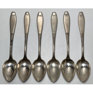 Poland, set of 6 silver tea spoons, Piotr Lątkowski, before 1931