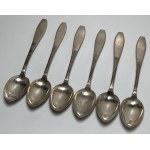 Poland, set of 6 silver tea spoons, Piotr Lątkowski, before 1931