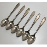 Poland, set of 6 silver tea spoons, Piotr Lątkowski, before 1931