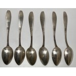 Poland, set of 6 silver tea spoons, Piotr Lątkowski, before 1931