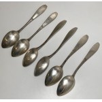 Poland, set of 6 silver tea spoons, Piotr Lątkowski, before 1931