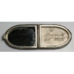 People's Republic of Poland, silver advertising powder box with the coat of arms of the Poznan Ziołolek company, ZZO, Poznan, 1963-1986