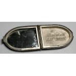 People's Republic of Poland, silver advertising powder box with the coat of arms of the Poznan Ziołolek company, ZZO, Poznan, 1963-1986