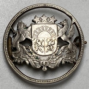Latvia, silver brooch from 2 lats 1925 coin, pre-1939